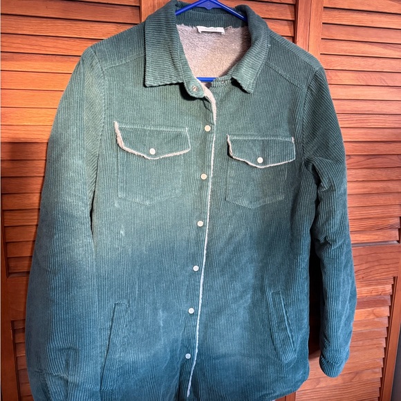 Bluivy Jackets & Blazers - Bluivy Green Corduroy Utility Jacket